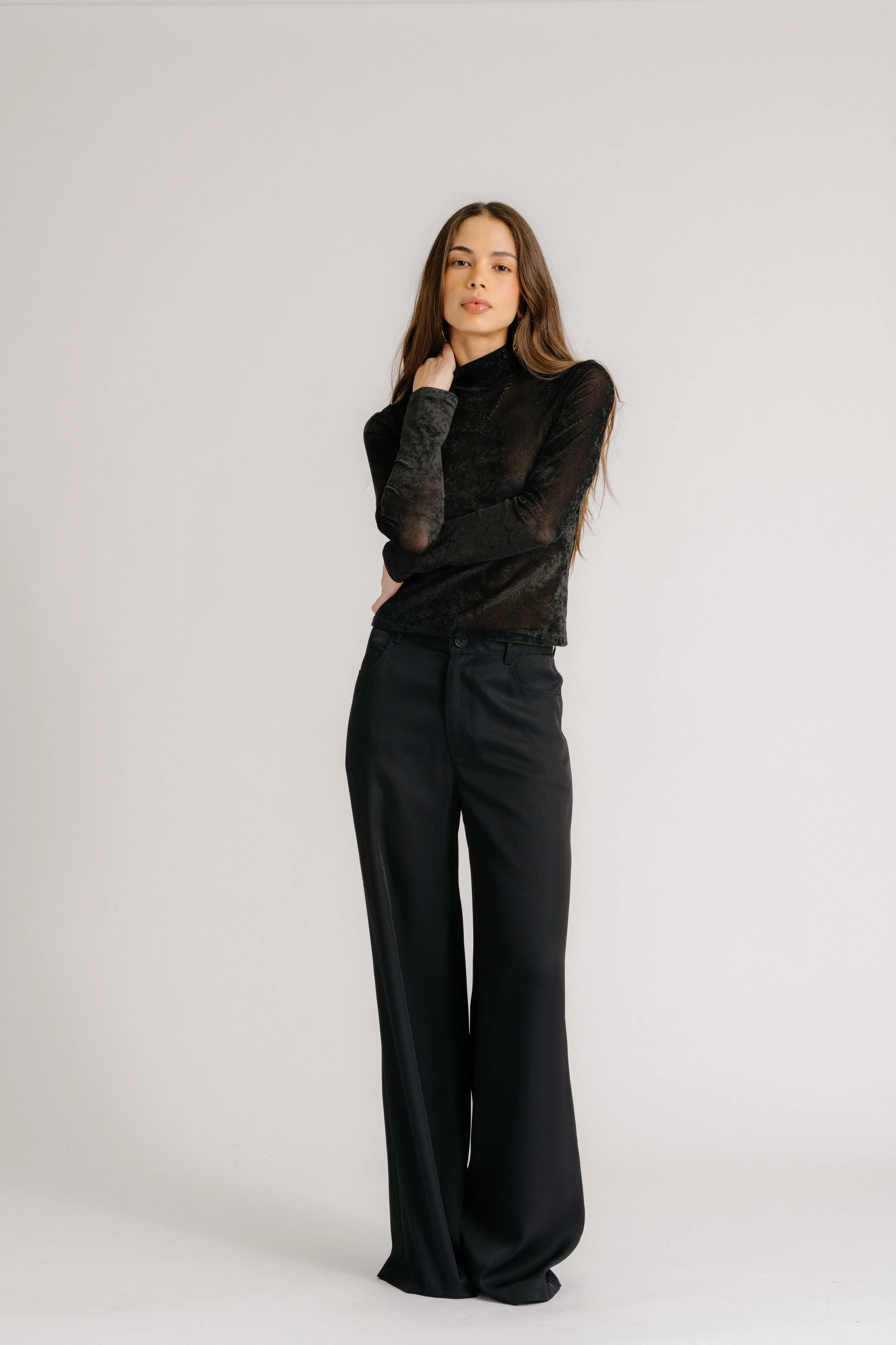 ADRIANNA EXAGGERATED WIDE LEG PANT | BLACK sold by Sablyn