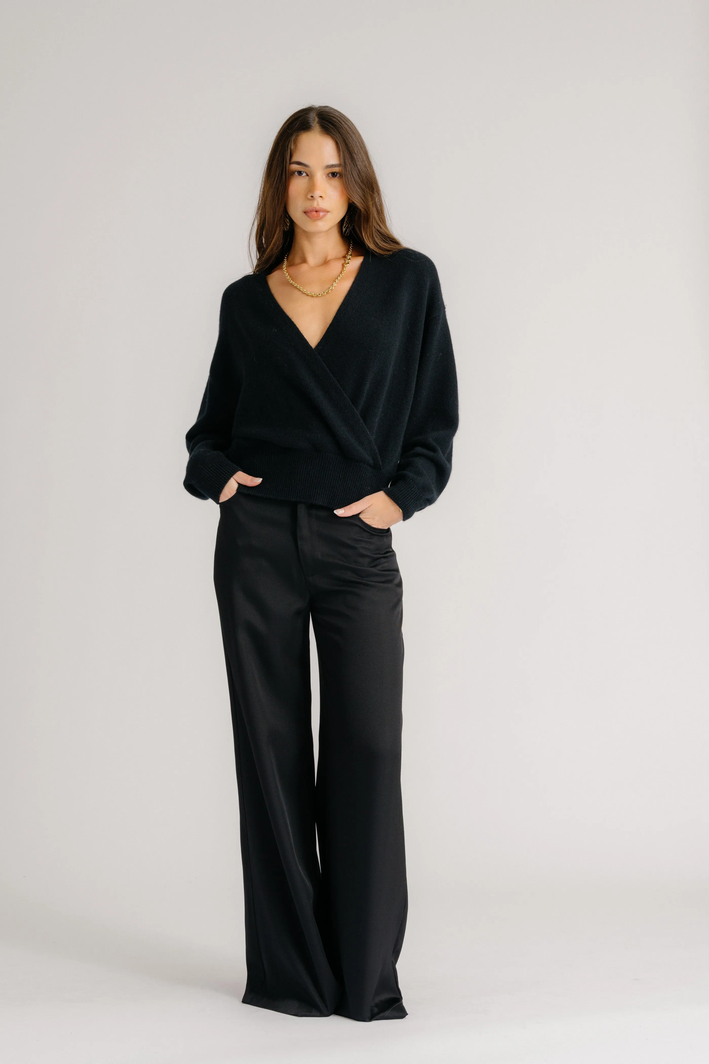 ADRIANNA EXAGGERATED WIDE LEG PANT | BLACK sold by Sablyn product image thumbnail 4