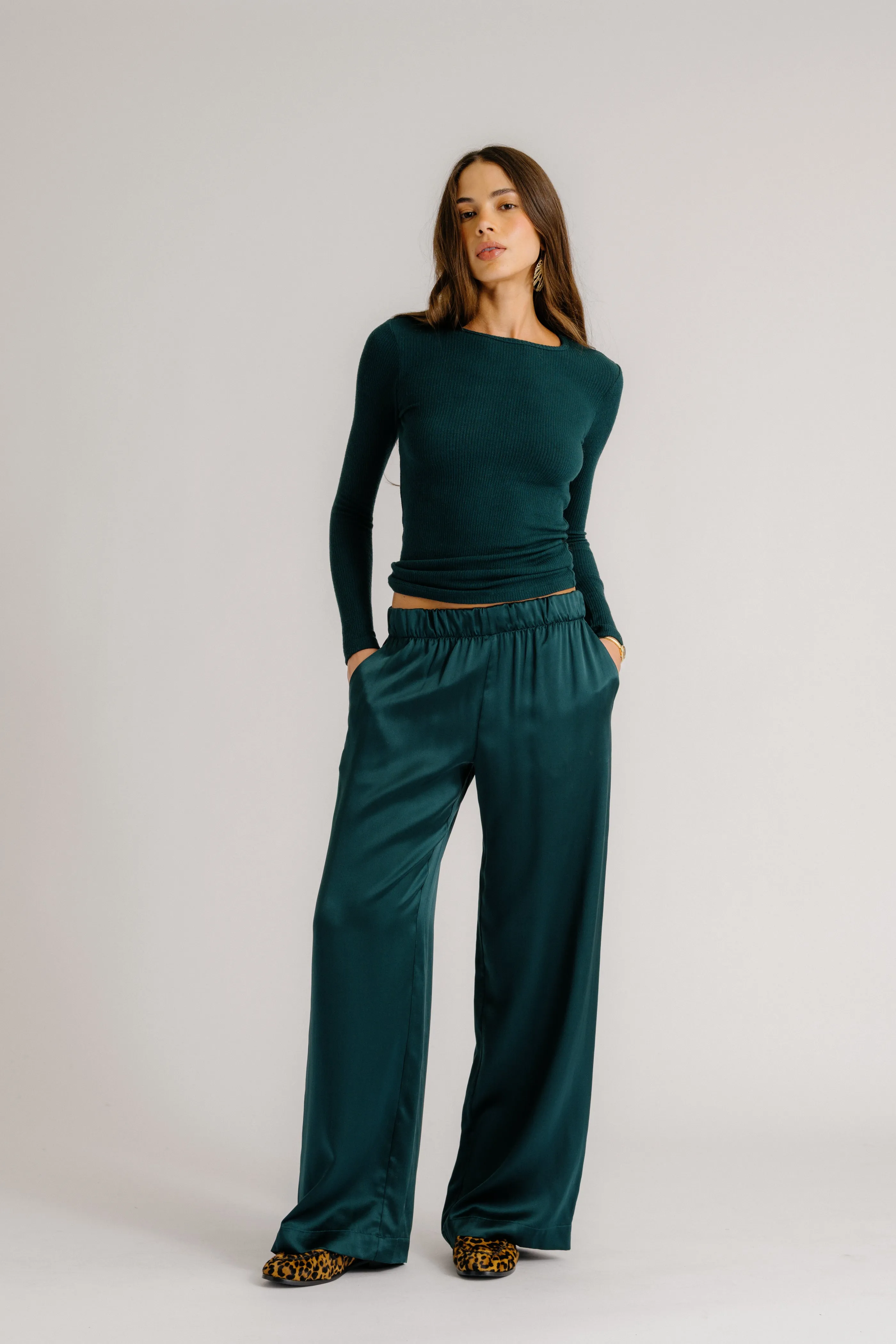 BRYNN WIDE LEG SILK PANT | SACRAMENTO sold by Sablyn product image thumbnail 2