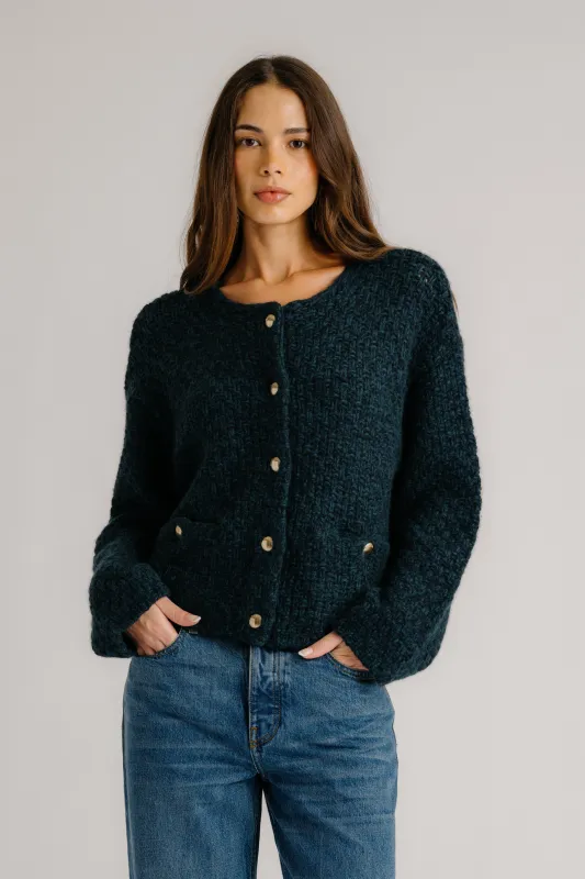 CHARLENE CROPPED WELT POCKET CASHMERE JACKET | SACRAMENTO MULTI sold by Sablyn