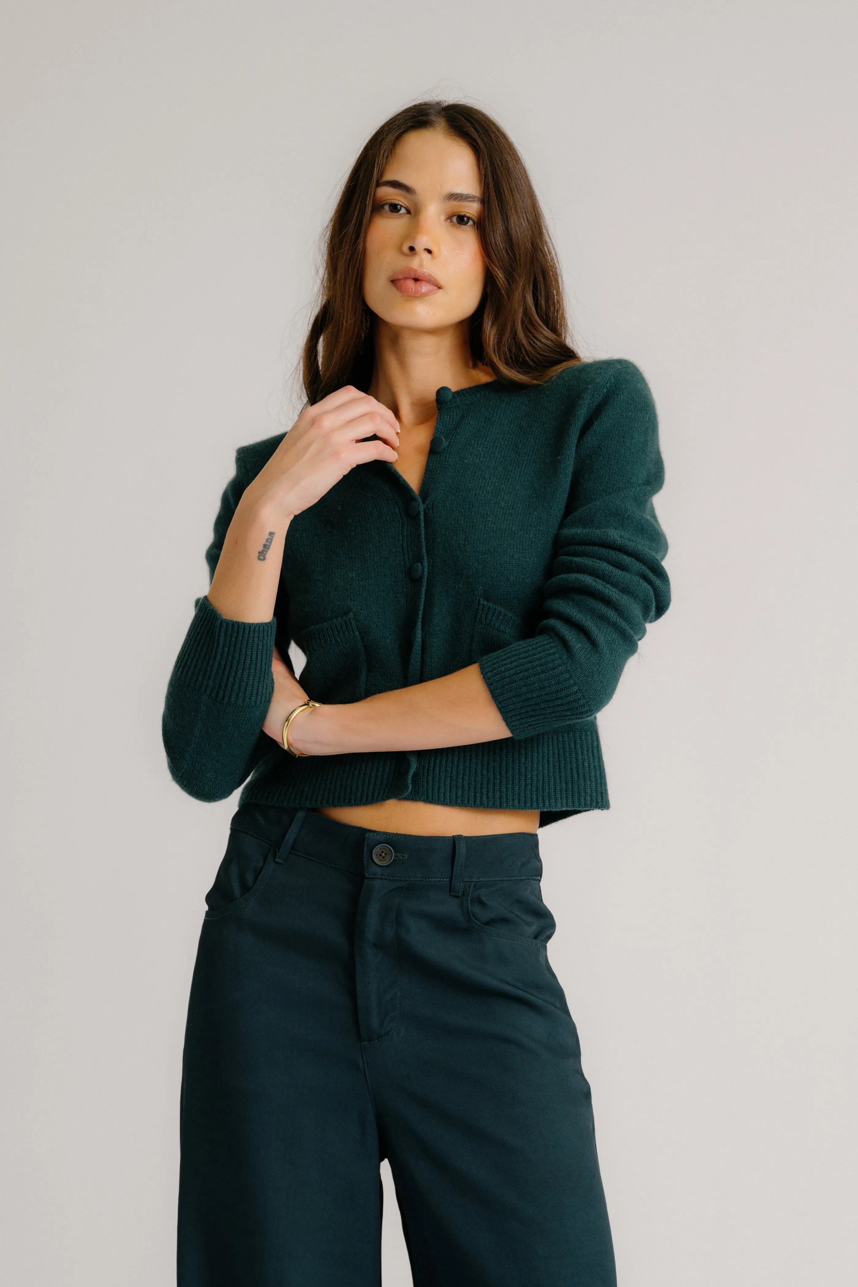 EMILIA SHOULDER PAD CASHMERE CARDIGAN | SACRAMENTO sold by Sablyn product image thumbnail 4