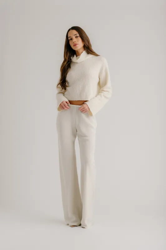 NAOMI BIAS CUT SILK PANT | GARDENIA sold by Sablyn