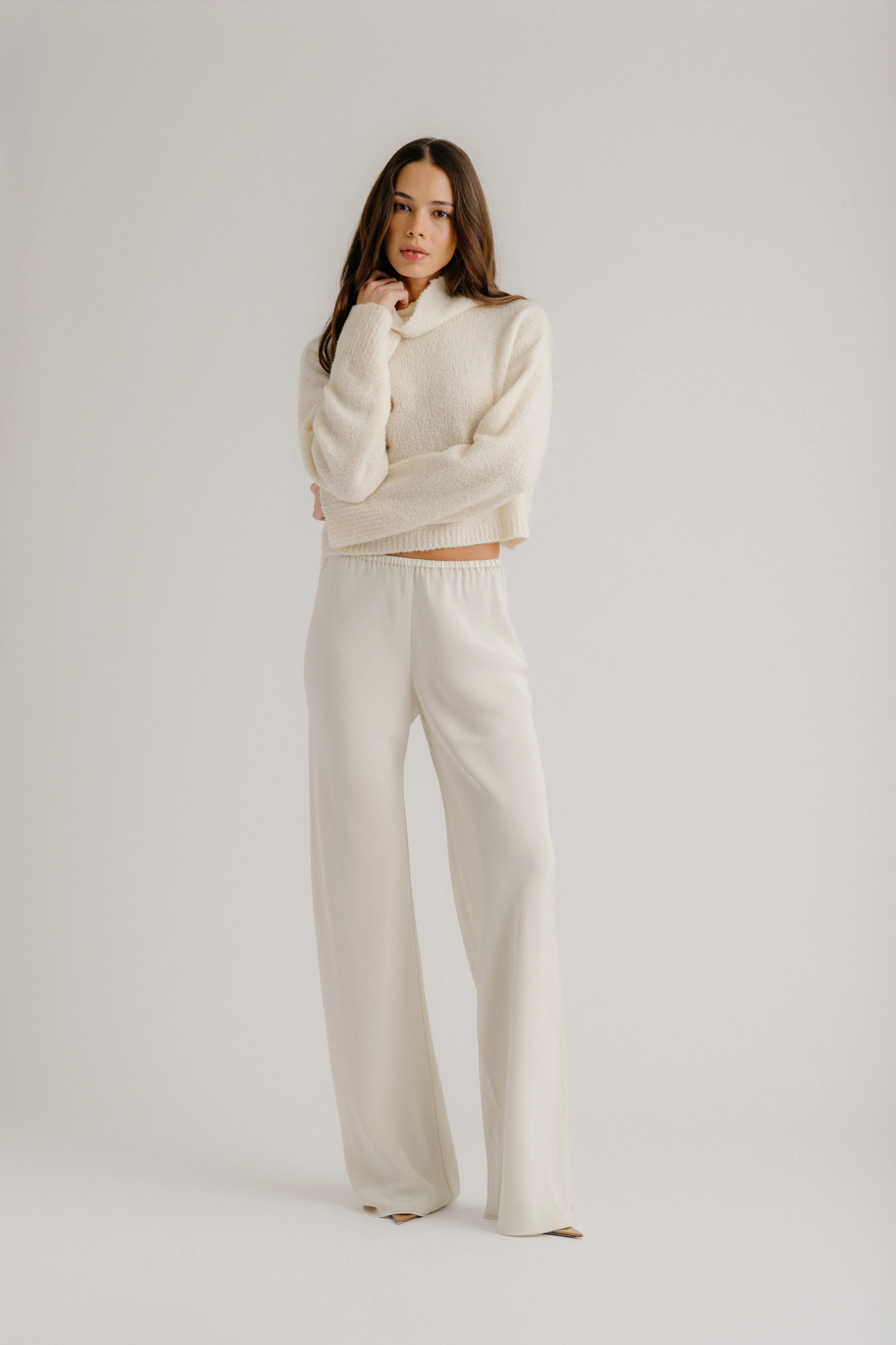 NAOMI BIAS CUT SILK PANT | GARDENIA sold by Sablyn product image thumbnail 2