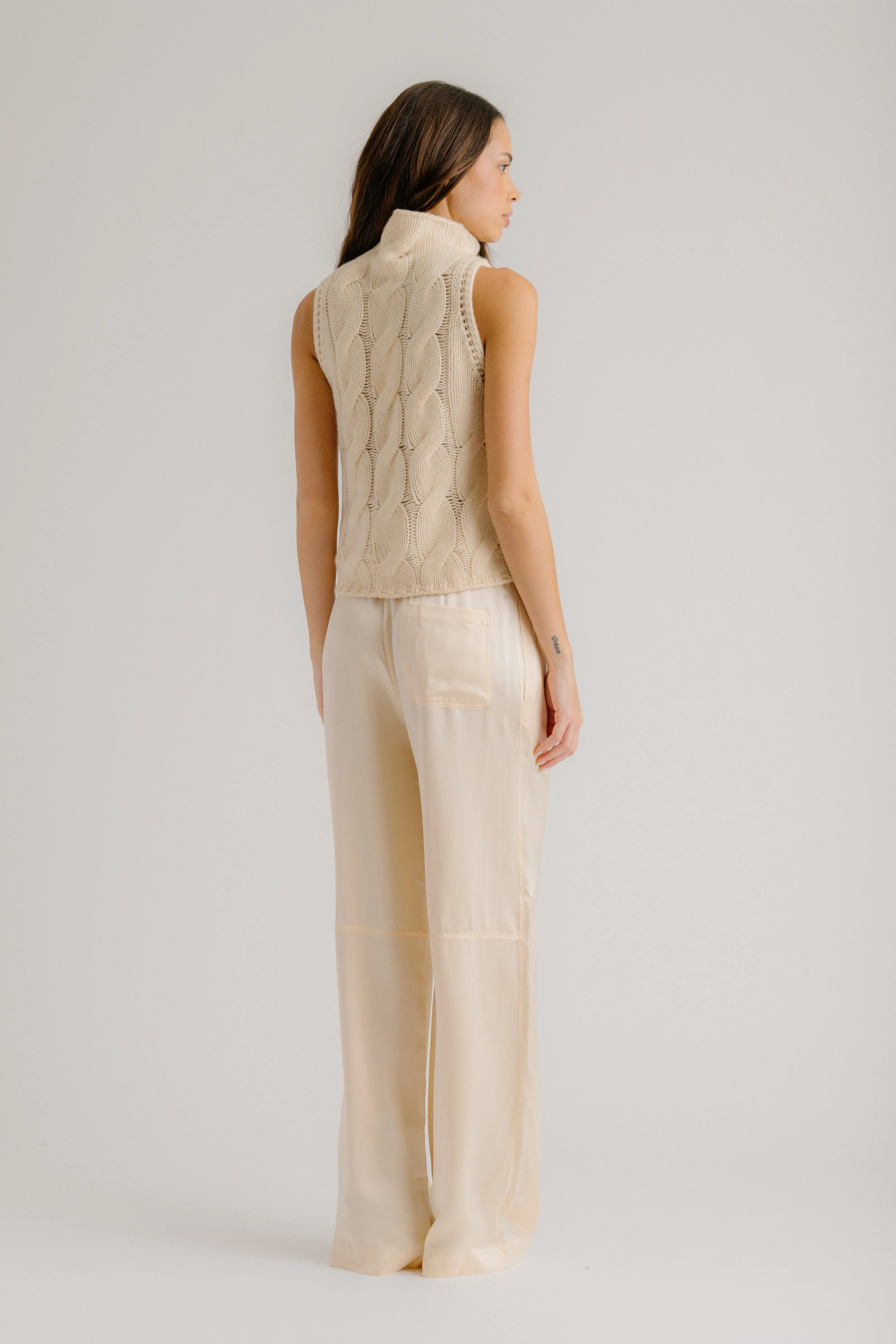 LEXI LOWER RISE RELAXED PULL ON PANT | BUTTERCREAM sold by Sablyn product image thumbnail 2