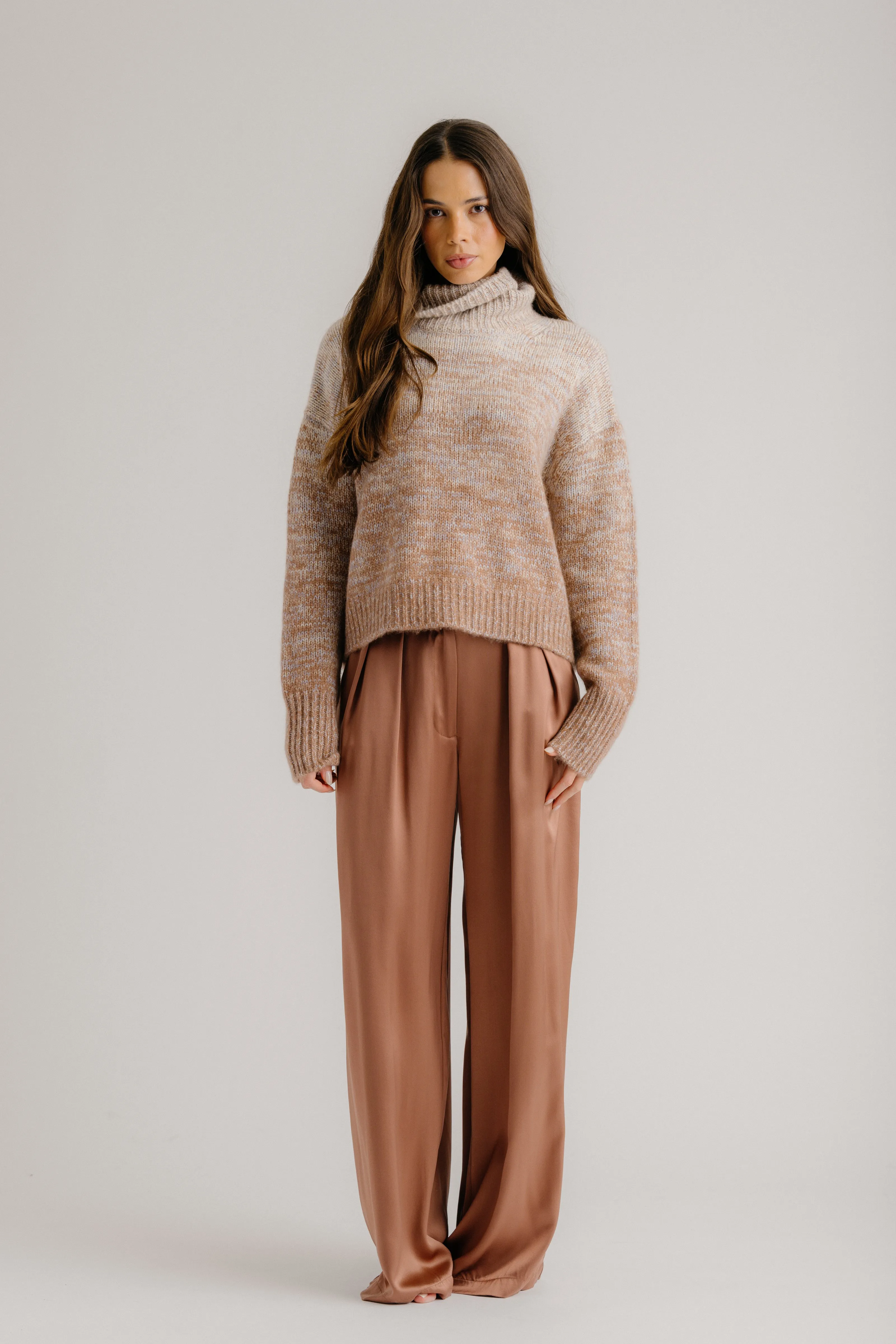 SCARLETT OMBRE CASHMERE TURTLENECK | PRAIRIE SAND MULTI sold by Sablyn product image thumbnail 3