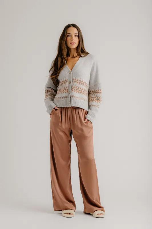 BRYNN HIGH RISE PULL ON WIDE LEG PANT | PRAIRIE SAND sold by Sablyn