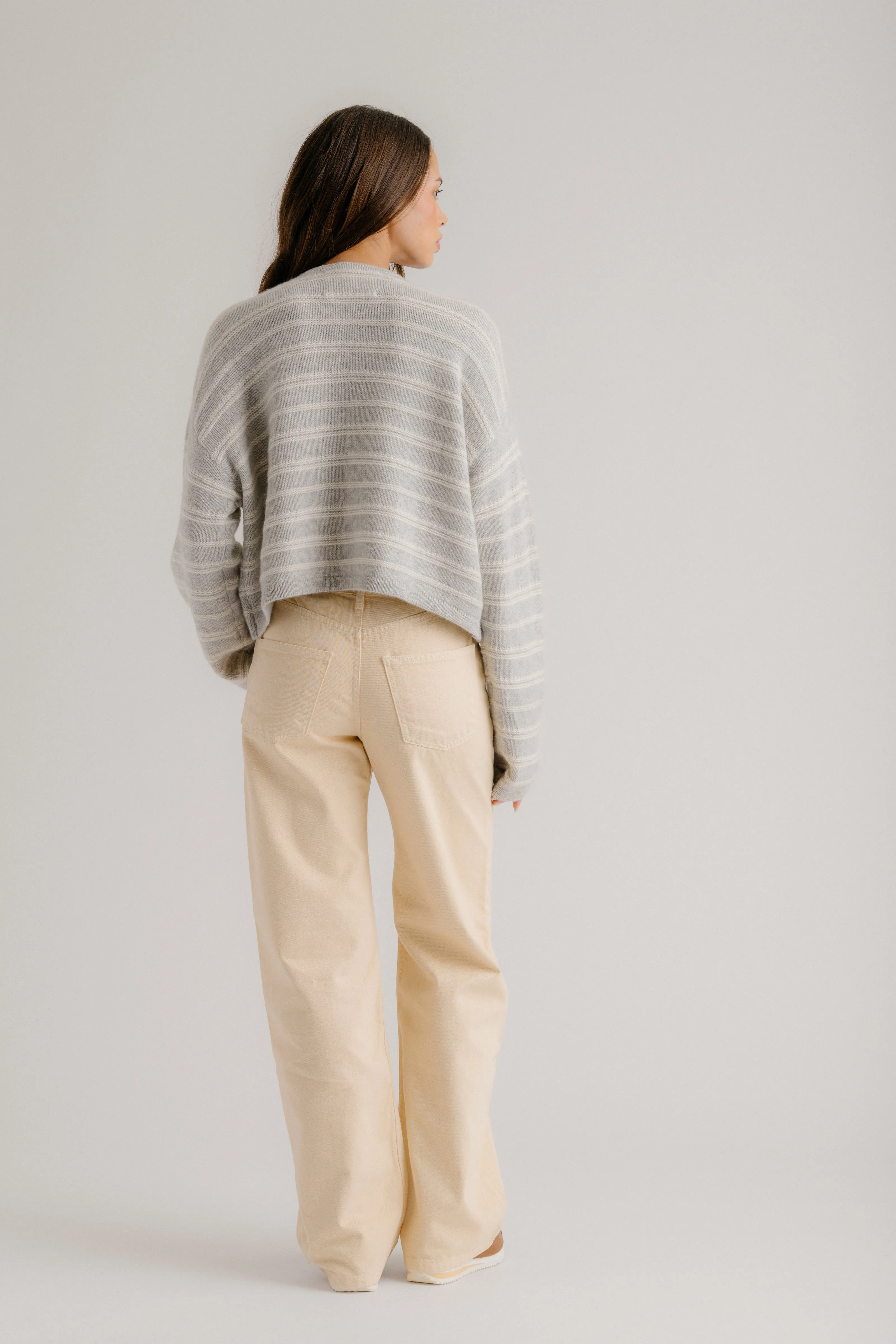 DIXIE CASHMERE CARDIGAN WITH POCKETS | FOGGY MULTI sold by Sablyn product image thumbnail 4