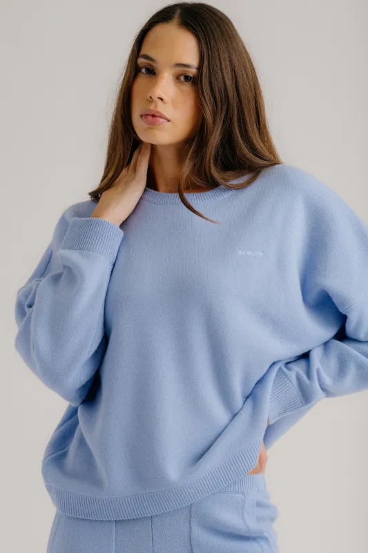 ROMY CASHMERE BLEND CREWNECK SWEATSHIRT | AZUREOUS sold by Sablyn