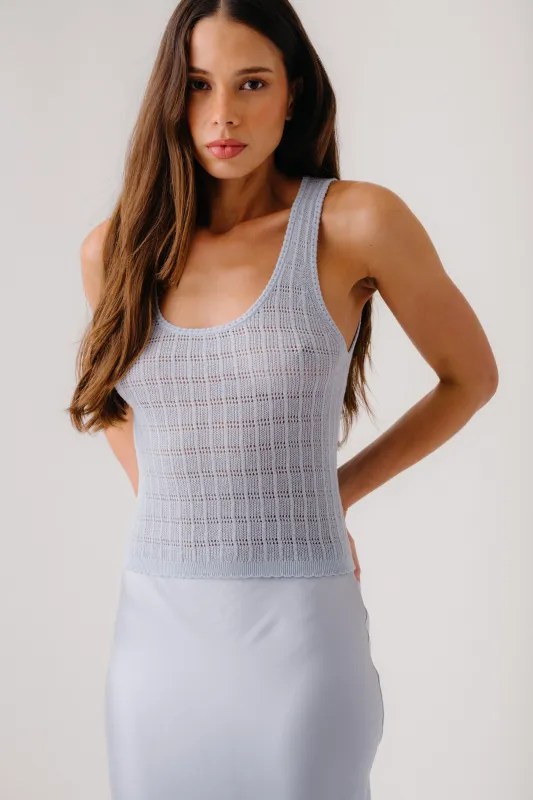 CORDELIA SCOOPED NECK TANK | WHISPER made by Sablyn