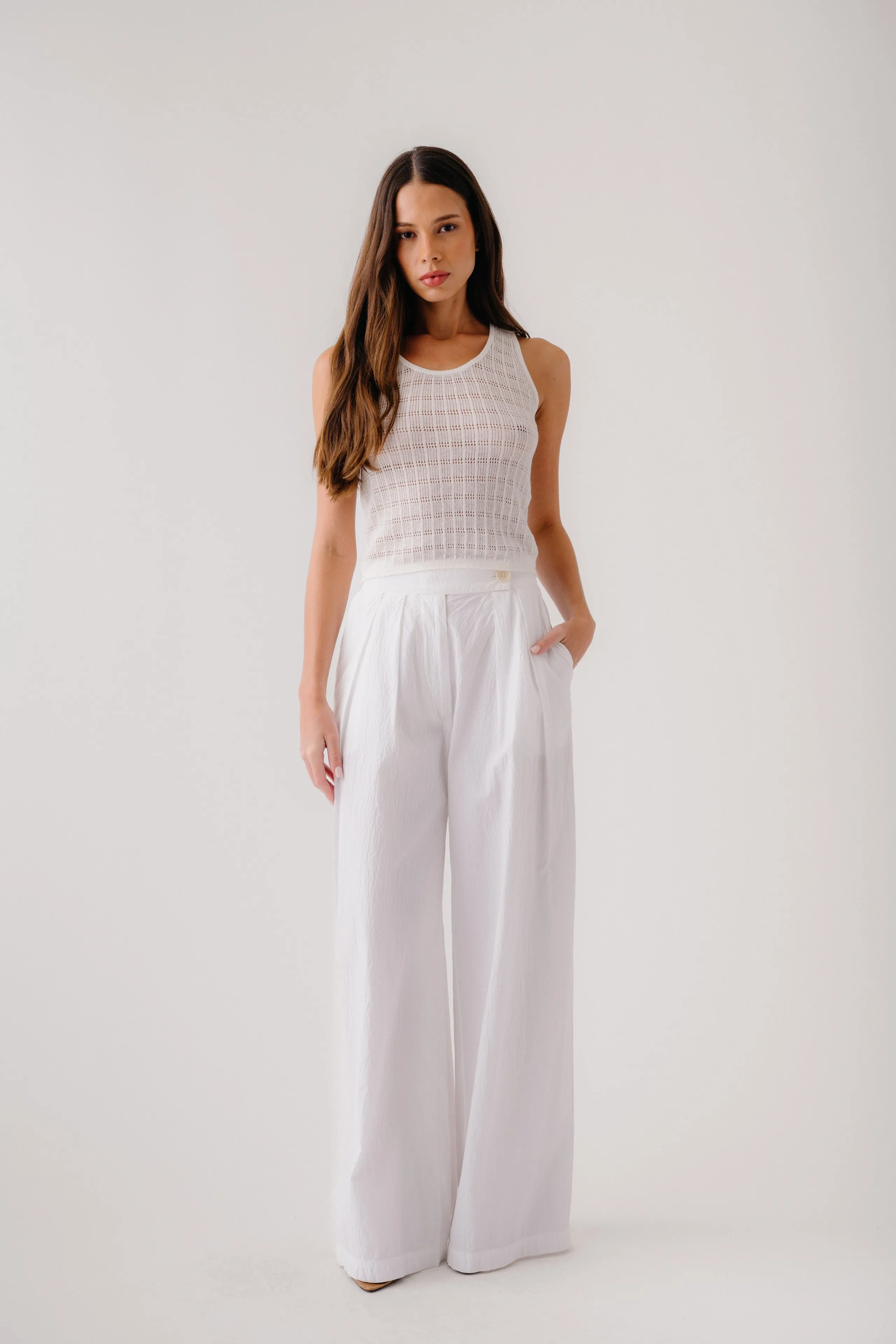 CORDELIA SCOOPED NECK TANK | GARDENIA sold by Sablyn product image thumbnail 3