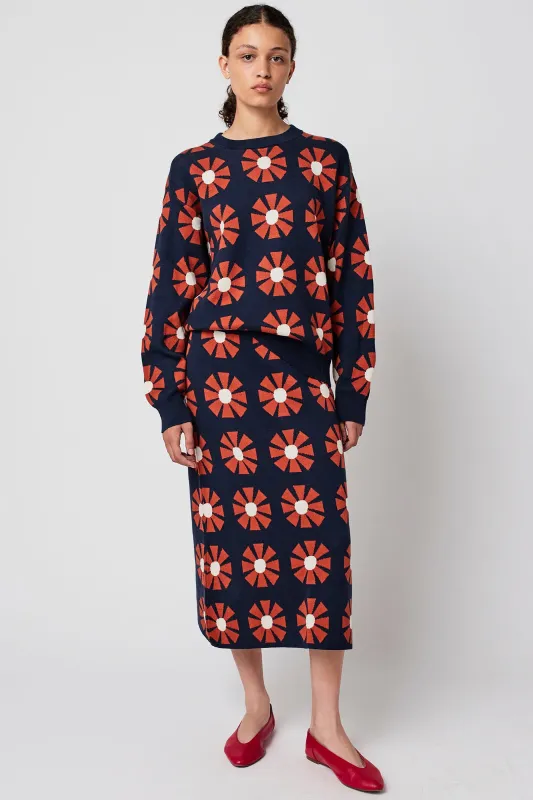 Flower Jacquard Skirt sold by Jennifer Glasgow