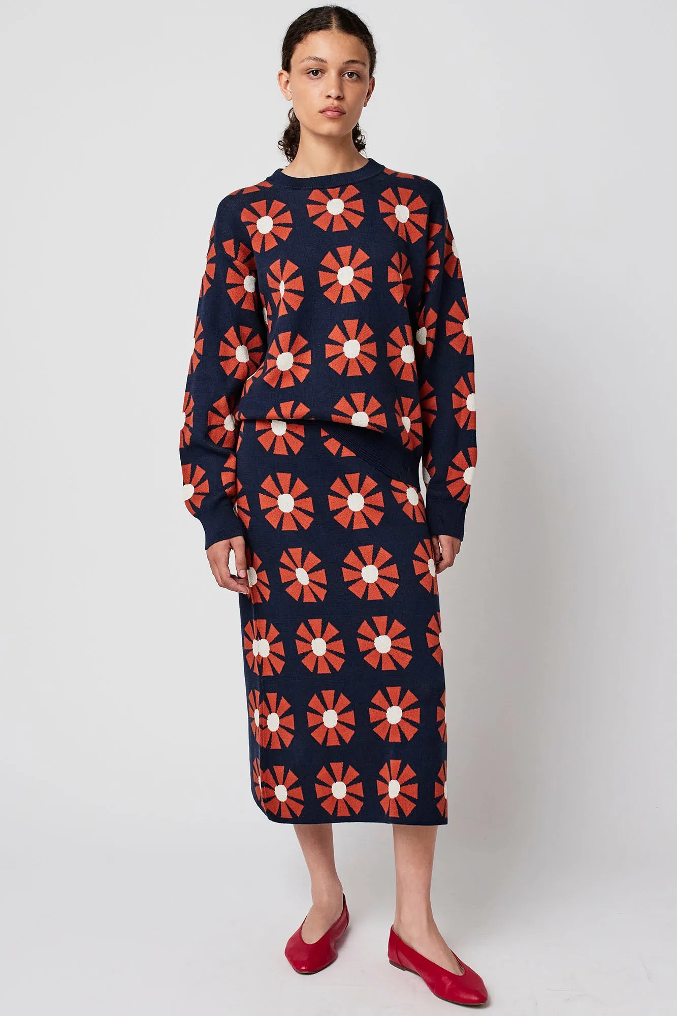 Flower Jacquard Skirt sold by Jennifer Glasgow