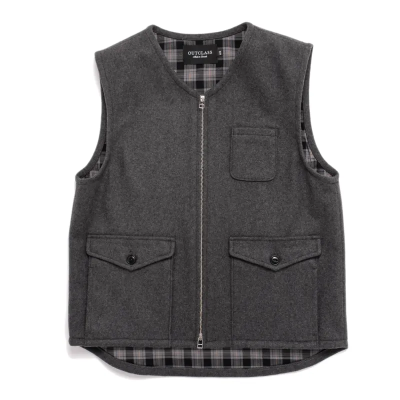 Grey Wool Field Vest sold by Outclass