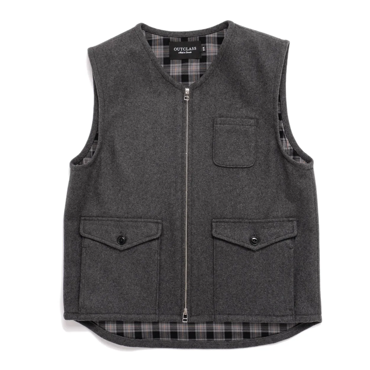 Grey Wool Field Vest sold by Outclass