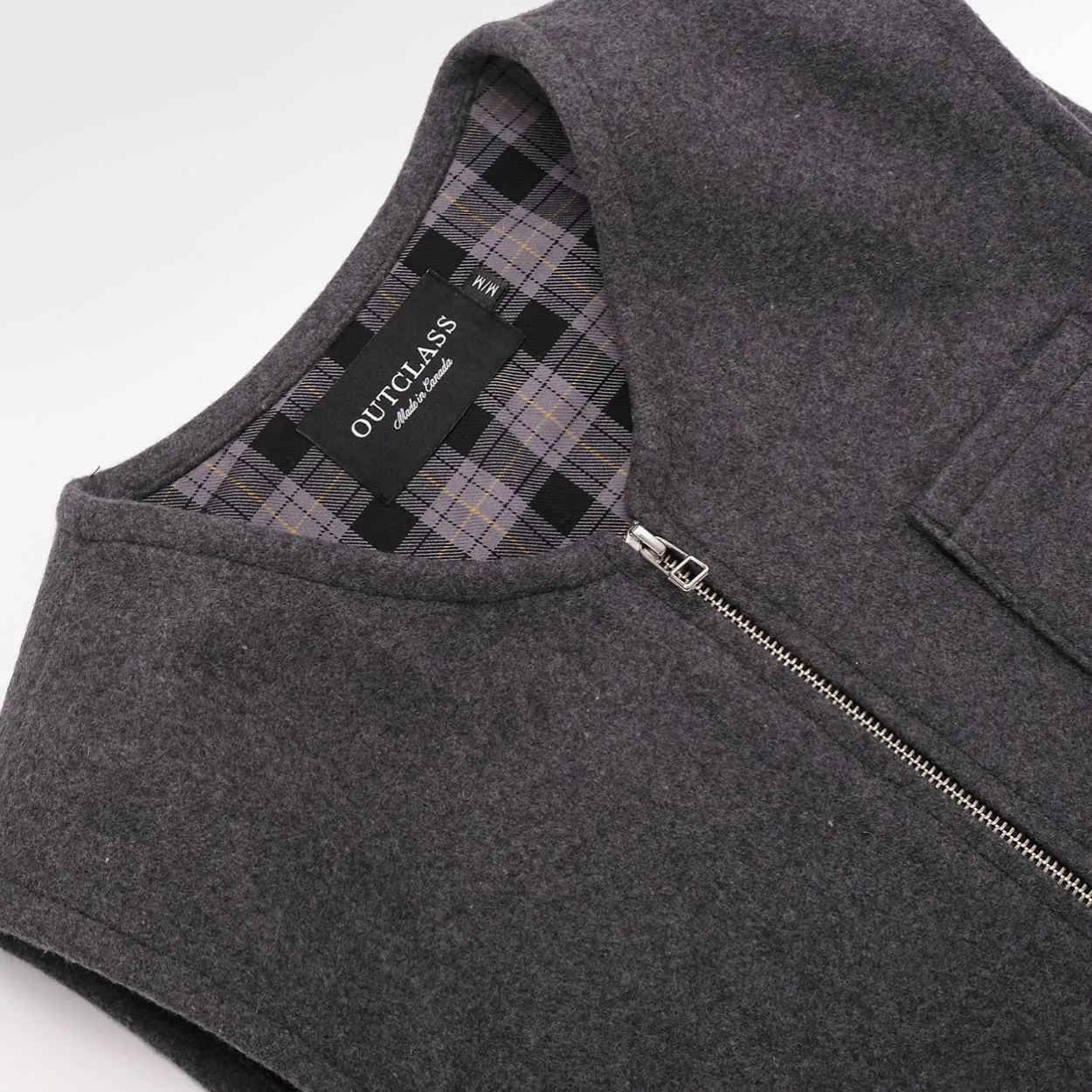 Grey Wool Field Vest sold by Outclass product image thumbnail 2