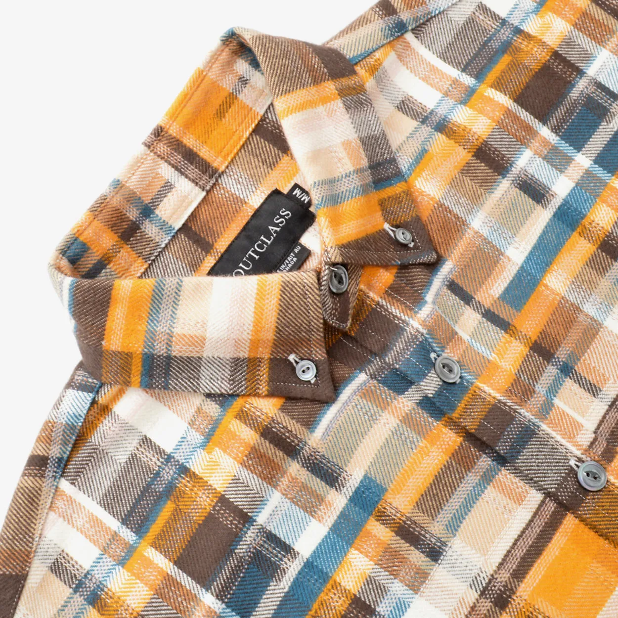 Yellow Geometric Flannel Shirt sold by Outclass product image thumbnail 2