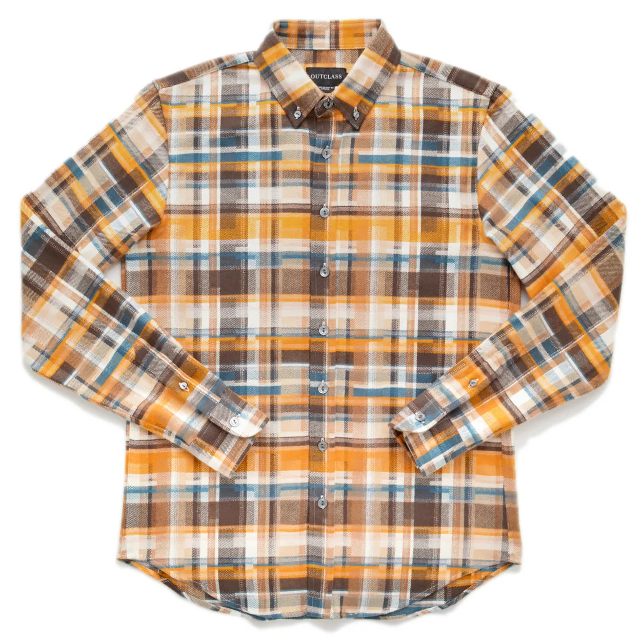 Yellow Geometric Flannel Shirt sold by Outclass