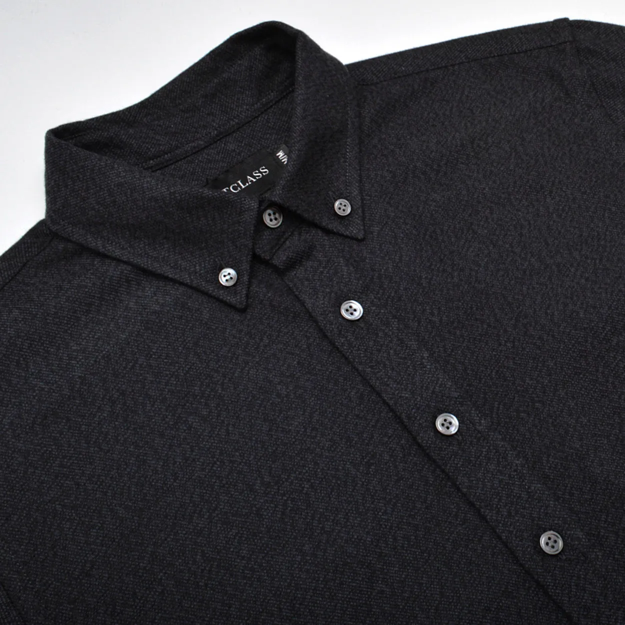 Charcoal Twill Flannel Shirt sold by Outclass product image thumbnail 2