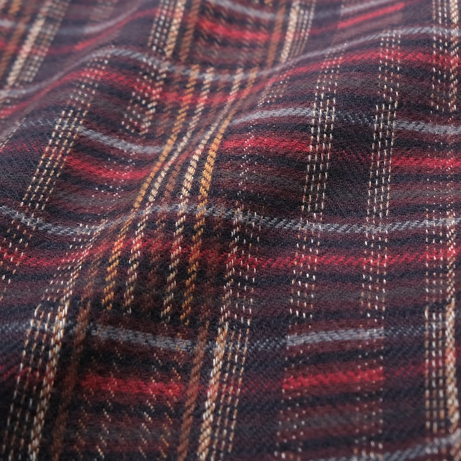 Maroon Geometric Flannel Shirt sold by Outclass product image thumbnail 4