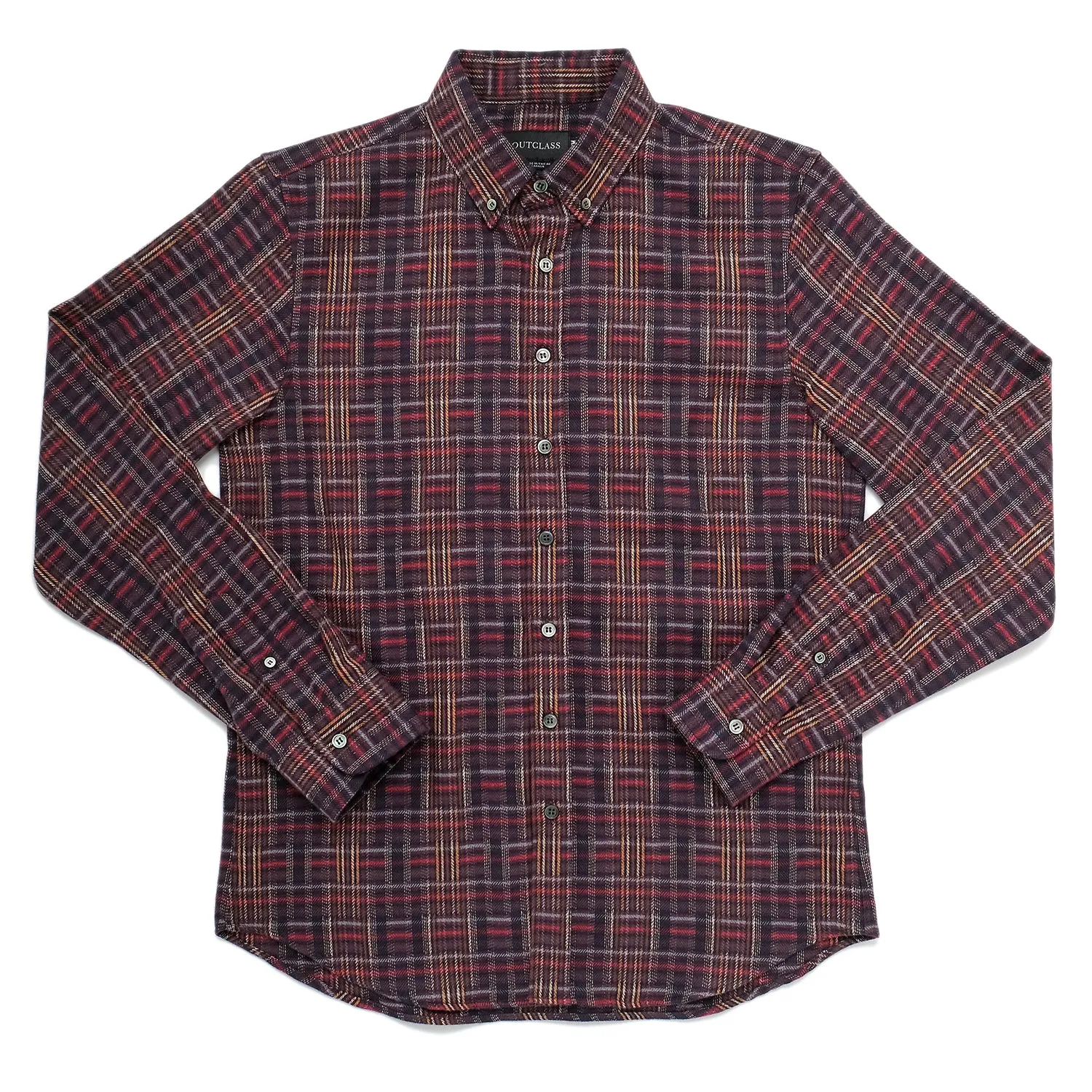 Maroon Geometric Flannel Shirt sold by Outclass