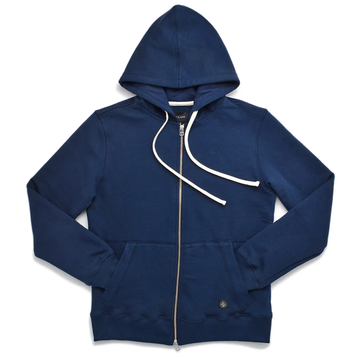 Indigo French Terry Zip-up Hoodie sold by Outclass