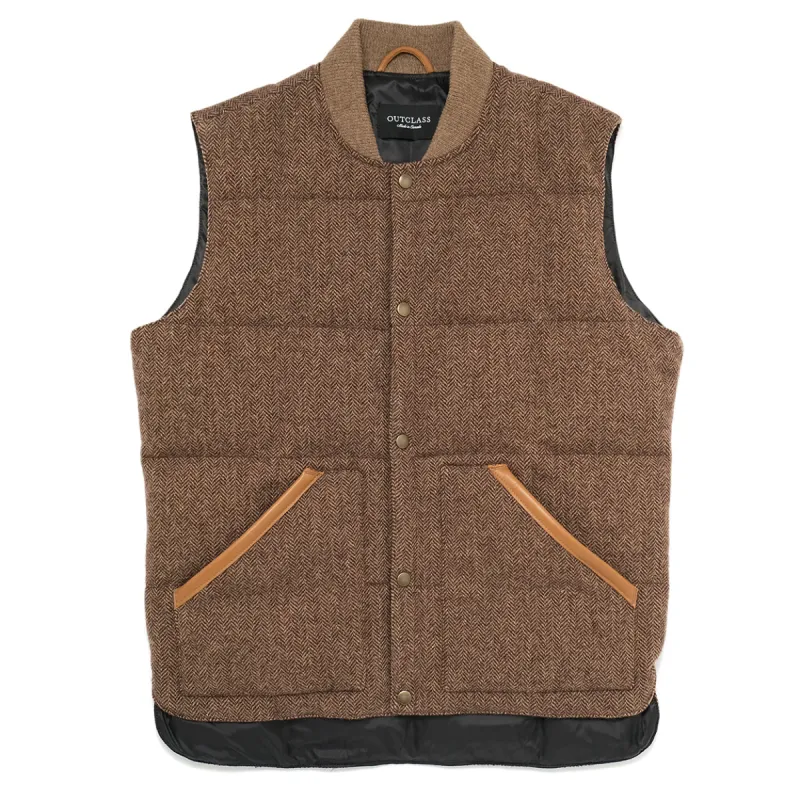 Hazel Herringbone Down Vest sold by Outclass