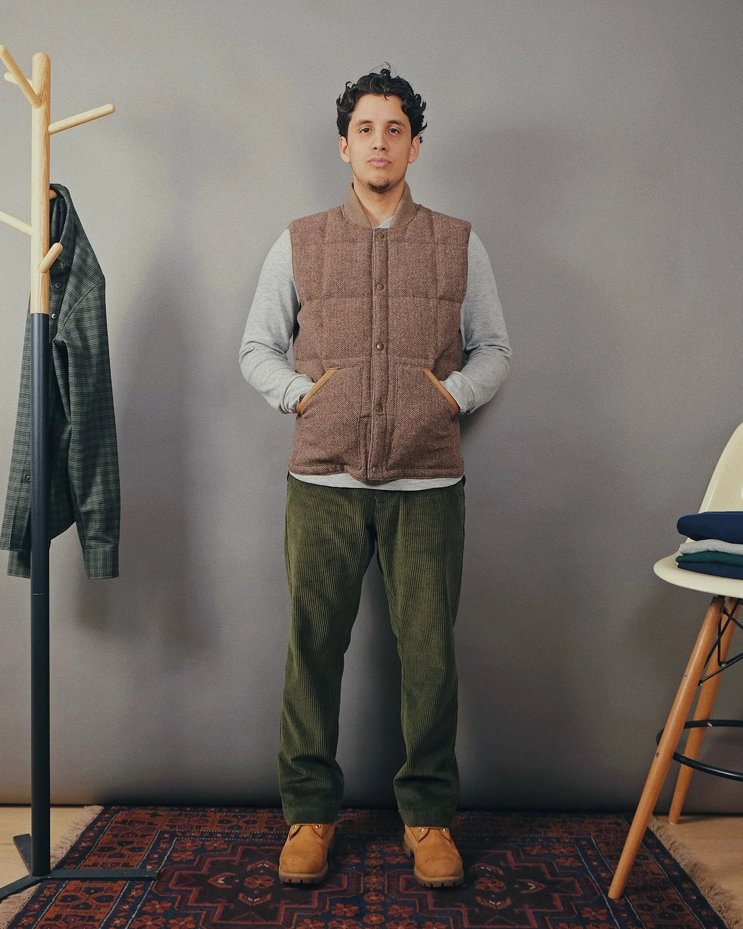 Hazel Herringbone Down Vest sold by Outclass product image thumbnail 3