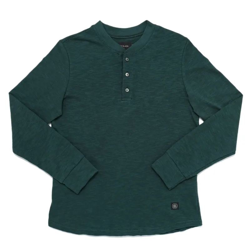 Spruce Double Slub L/S Henley sold by Outclass