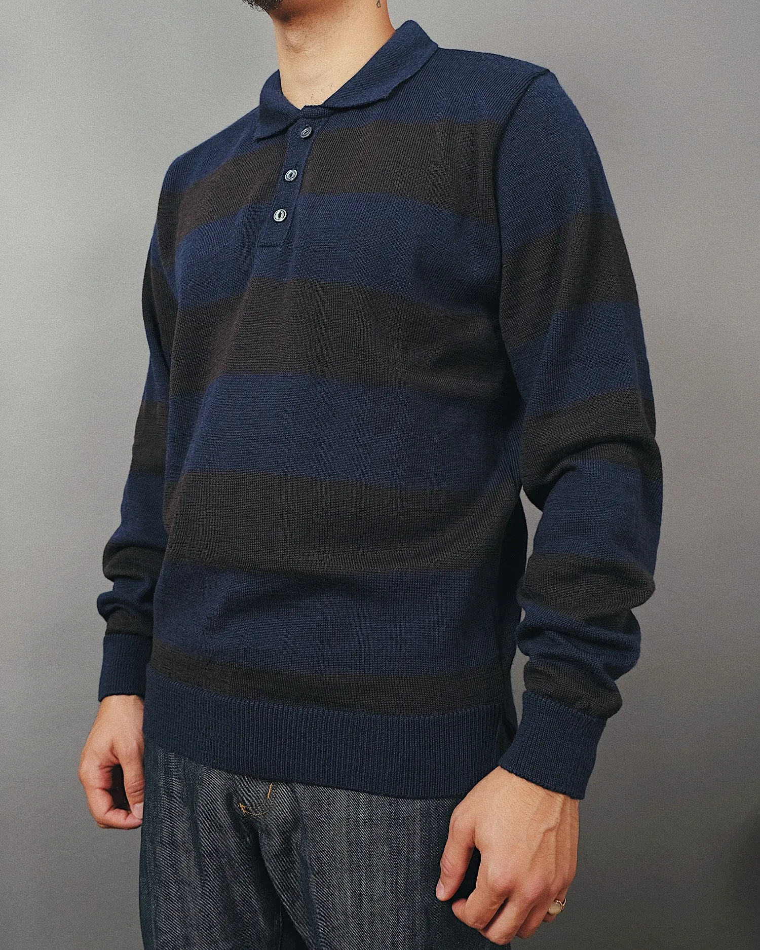 Stripe Polo Sweater sold by Outclass product image thumbnail 2