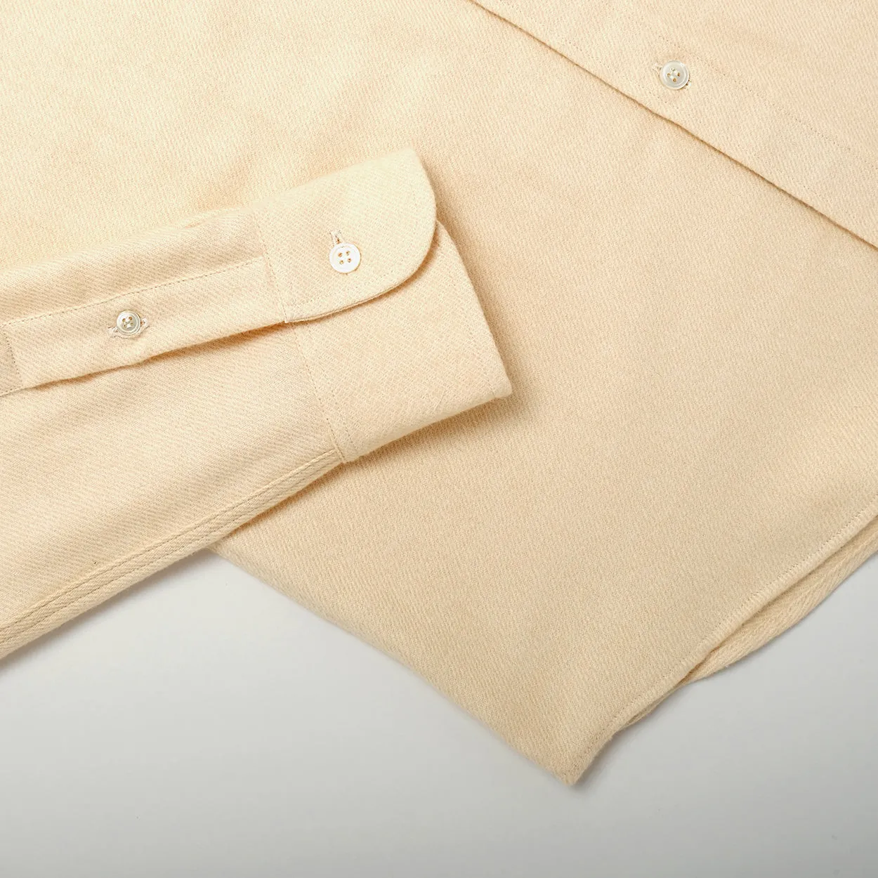 Ecru Twill Flannel Shirt sold by Outclass product image thumbnail 5