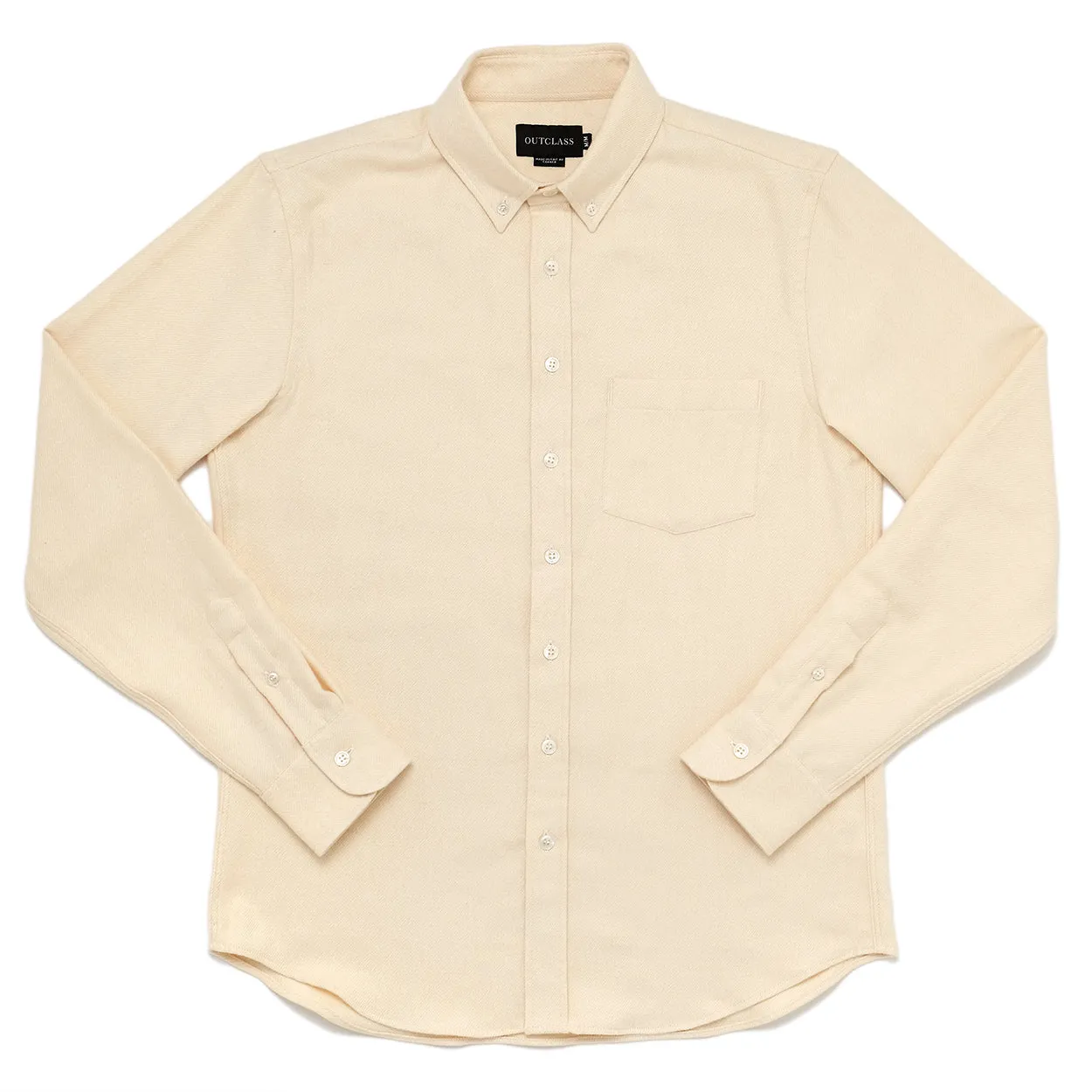 Ecru Twill Flannel Shirt sold by Outclass