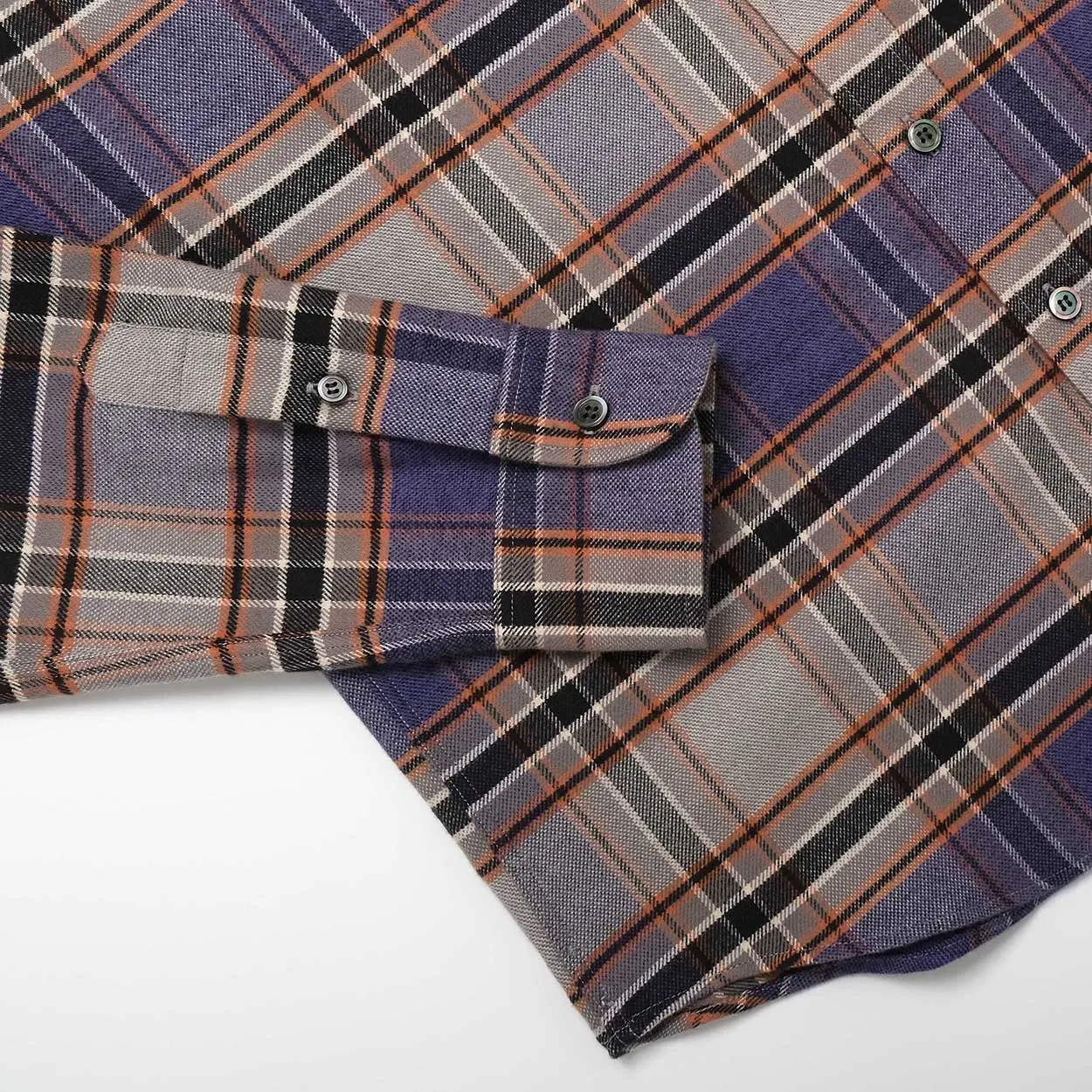 Plum Plaid Flannel Shirt sold by Outclass product image thumbnail 5