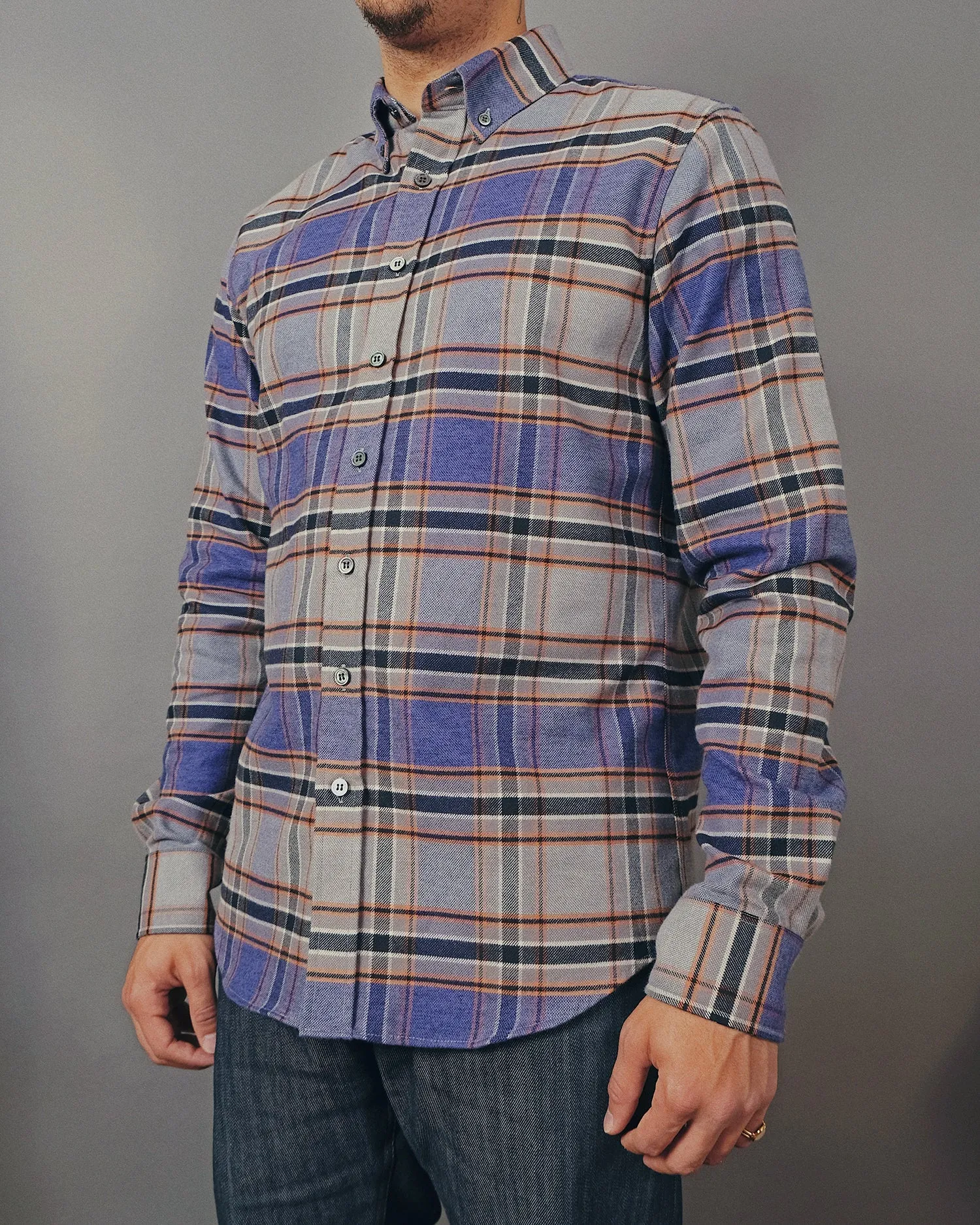 Plum Plaid Flannel Shirt sold by Outclass product image thumbnail 2