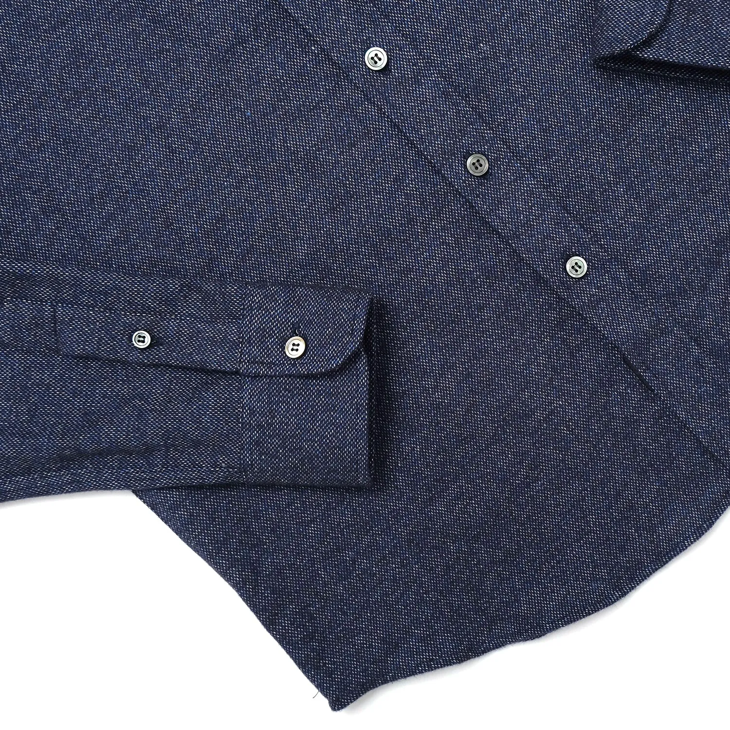 Indigo Tweed Flannel Shirt sold by Outclass product image thumbnail 5