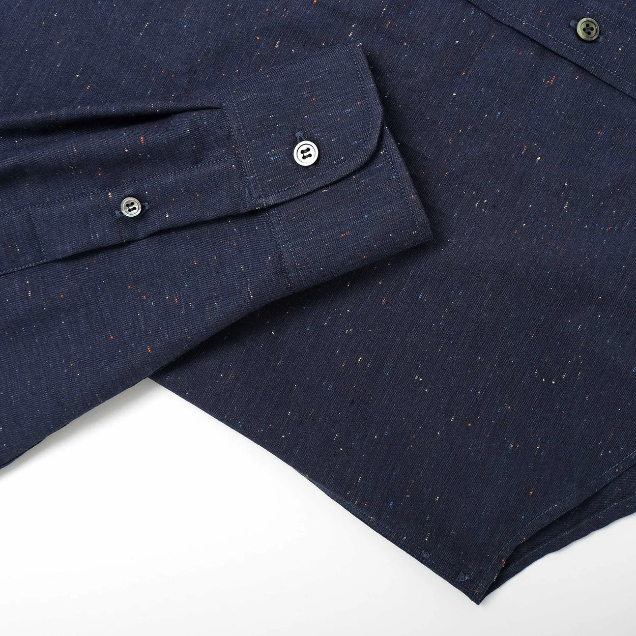 Navy Fleck Shirt sold by Outclass product image thumbnail 5