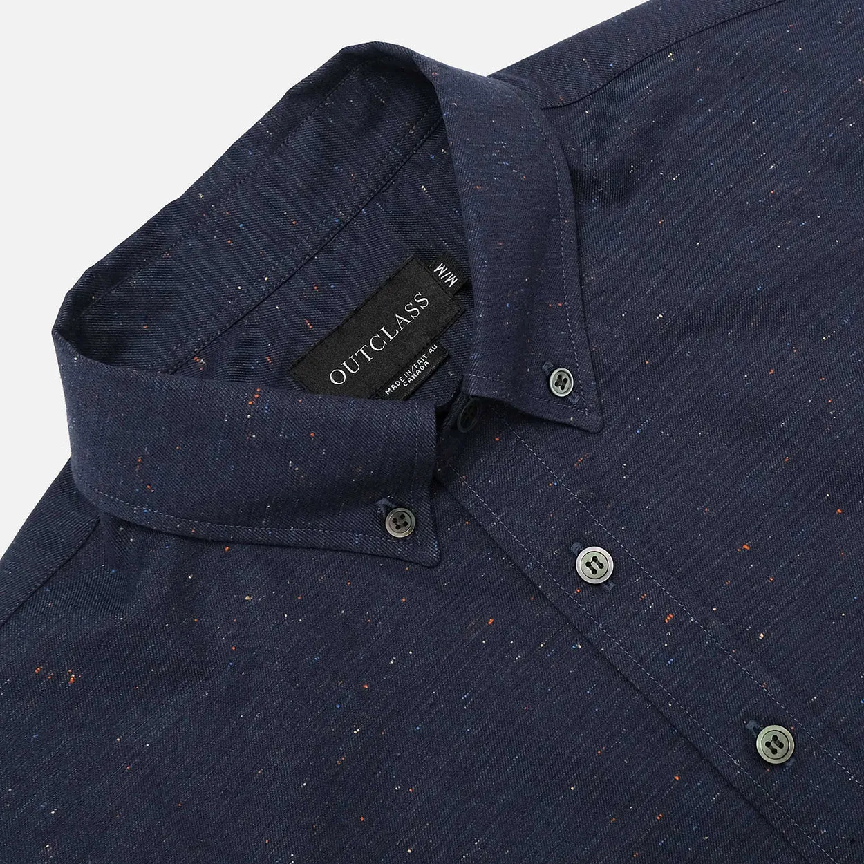Navy Fleck Shirt sold by Outclass product image thumbnail 4