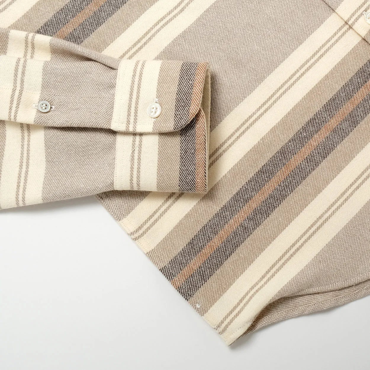 Natural Stripe Blanket Flannel Shirt sold by Outclass product image thumbnail 5