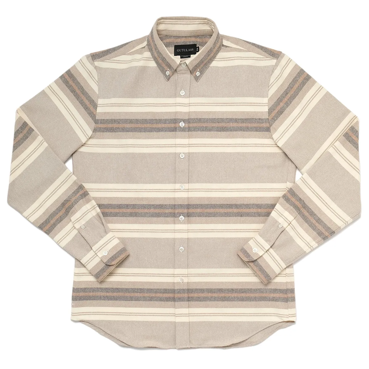 Natural Stripe Blanket Flannel Shirt sold by Outclass