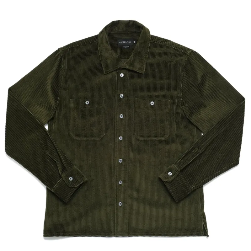 Olive Corduroy Club Shirt sold by Outclass