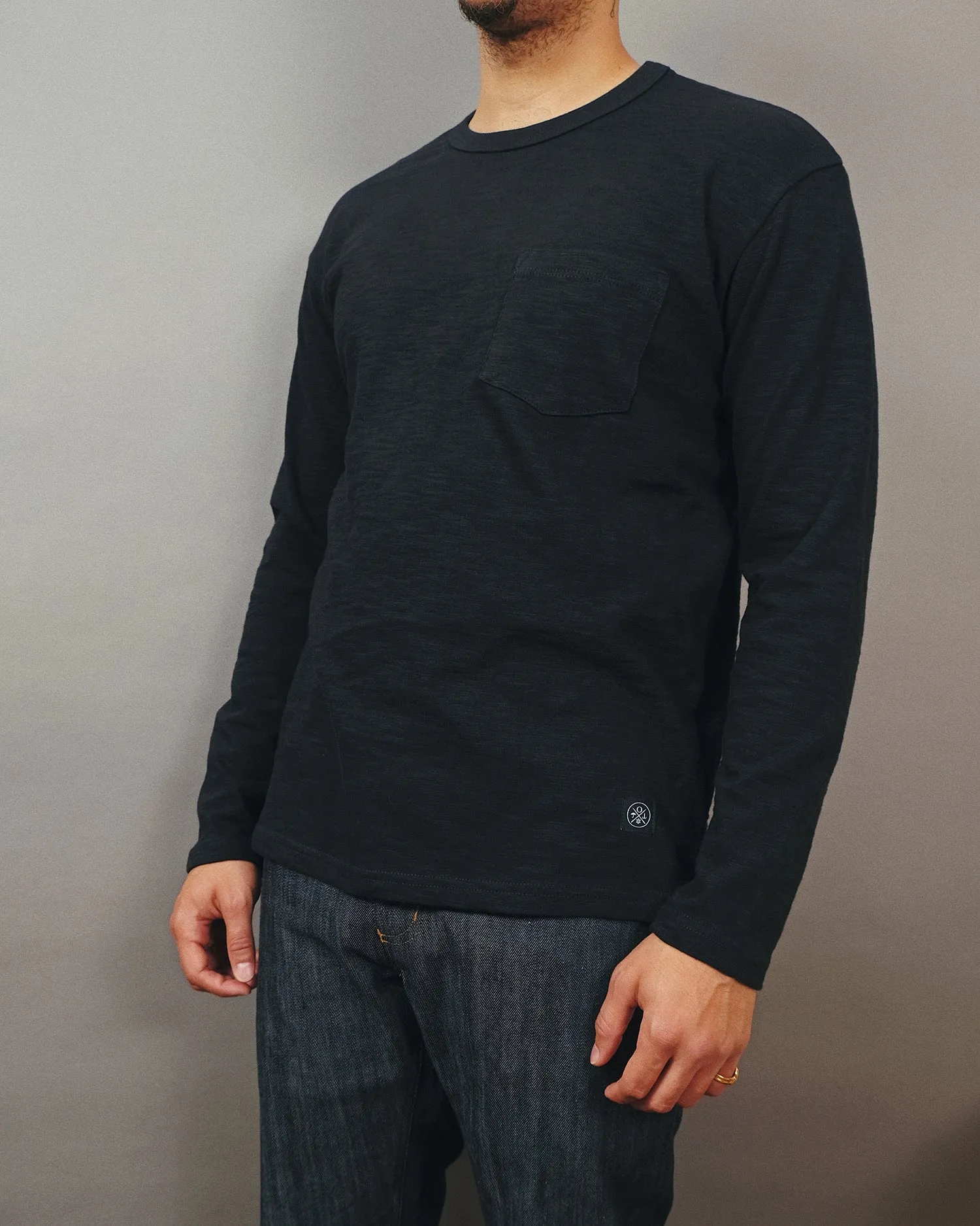 Black Double Slub Pocket T-Shirt AW24 sold by Outclass product image thumbnail 2