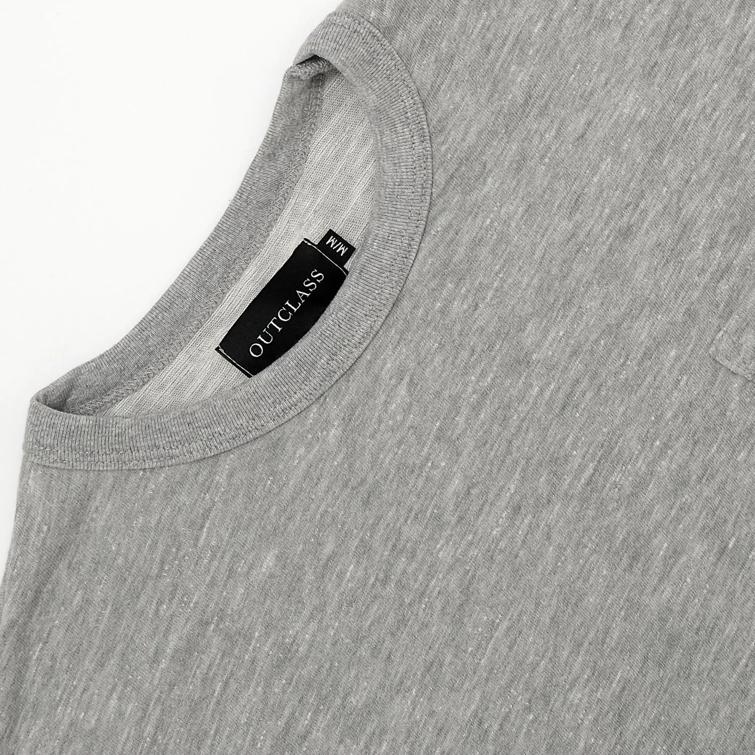 Heather Grey Double Slub Pocket T-Shirt sold by Outclass product image thumbnail 4