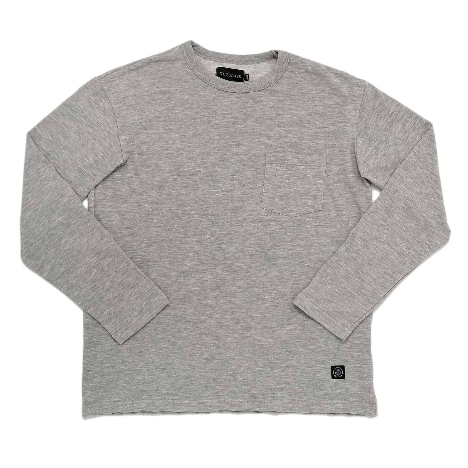 Heather Grey Double Slub Pocket T-Shirt sold by Outclass