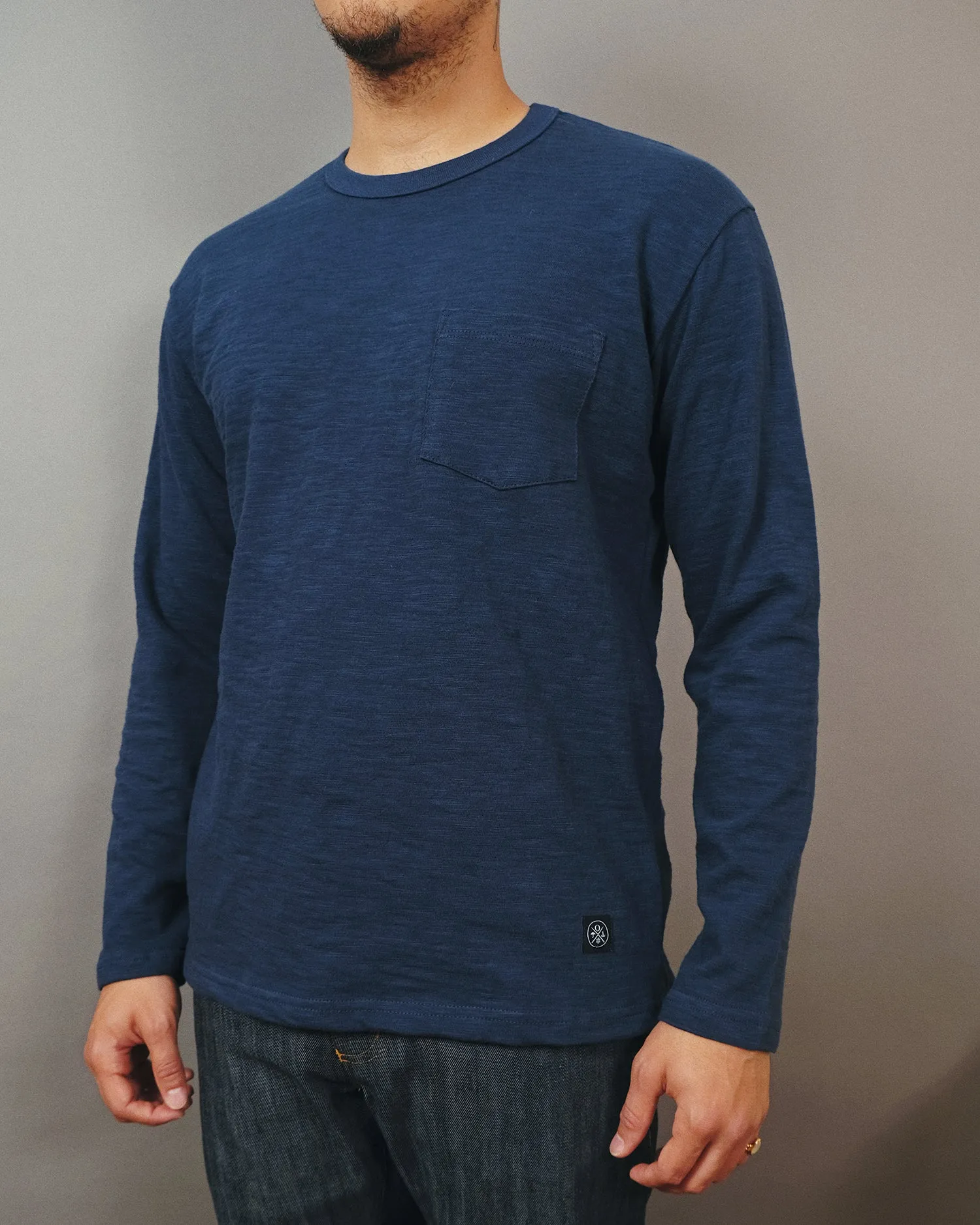 Navy Double Slub Pocket T-Shirt AW24 sold by Outclass product image thumbnail 2