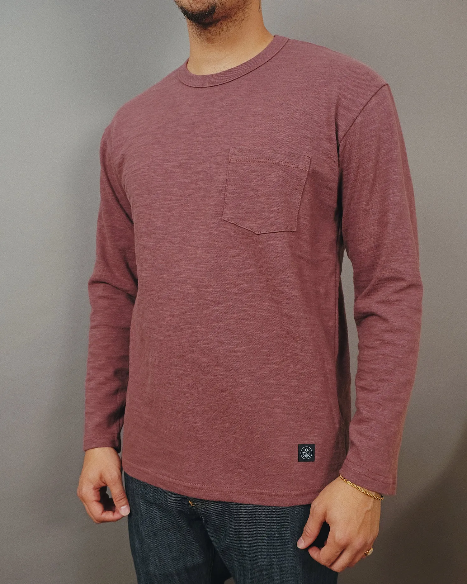 Mauve Double Slub Pocket T-Shirt sold by Outclass product image thumbnail 2