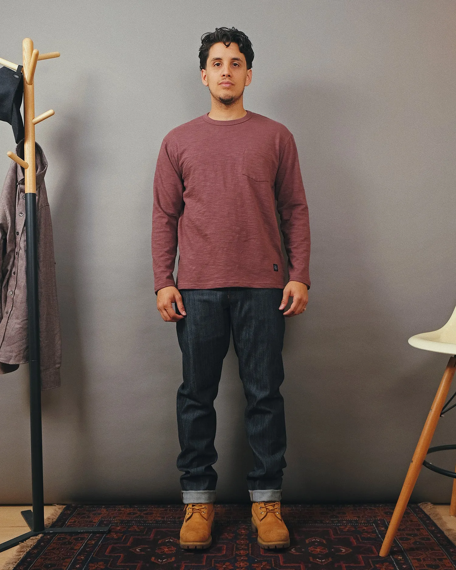Mauve Double Slub Pocket T-Shirt sold by Outclass product image thumbnail 3