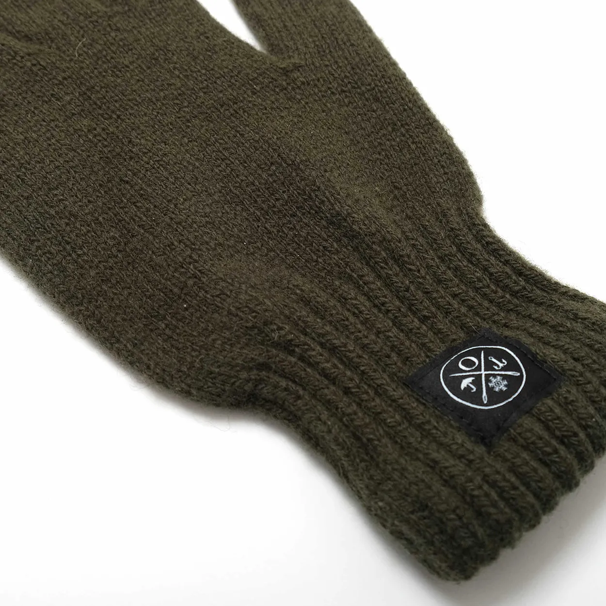 Olive Full Finger Wool Gloves sold by Outclass product image thumbnail 2