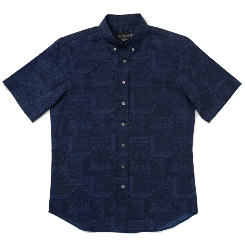 Indigo Paisley S/S Shirt sold by Outclass