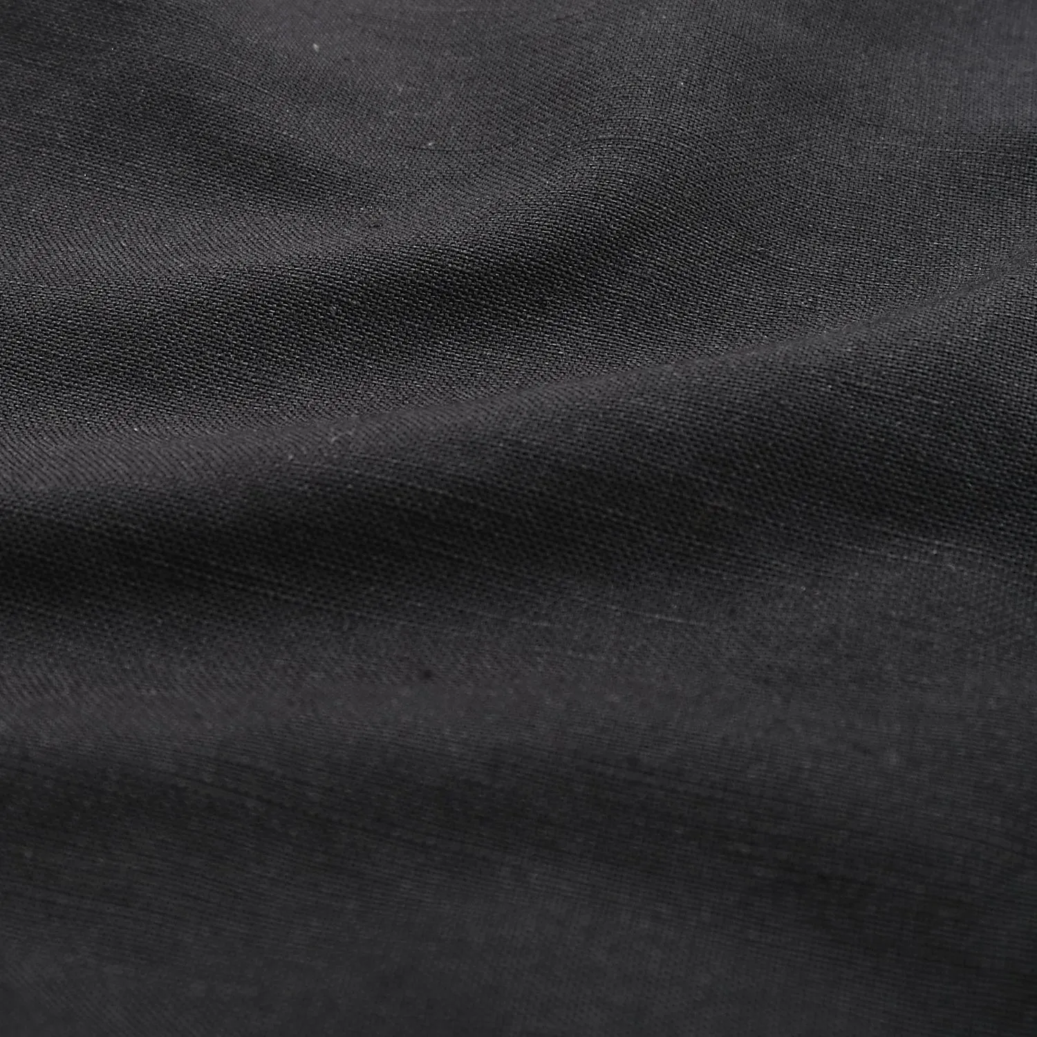Black Linen Blend L/S Shirt sold by Outclass product image thumbnail 4