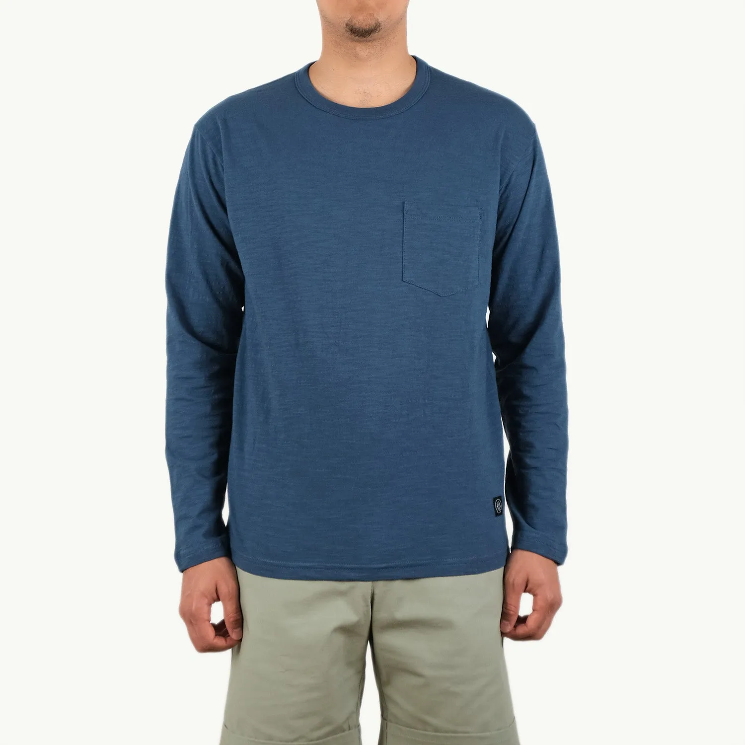 Faded Indigo Slub L/S Pocket T-Shirt sold by Outclass product image thumbnail 5