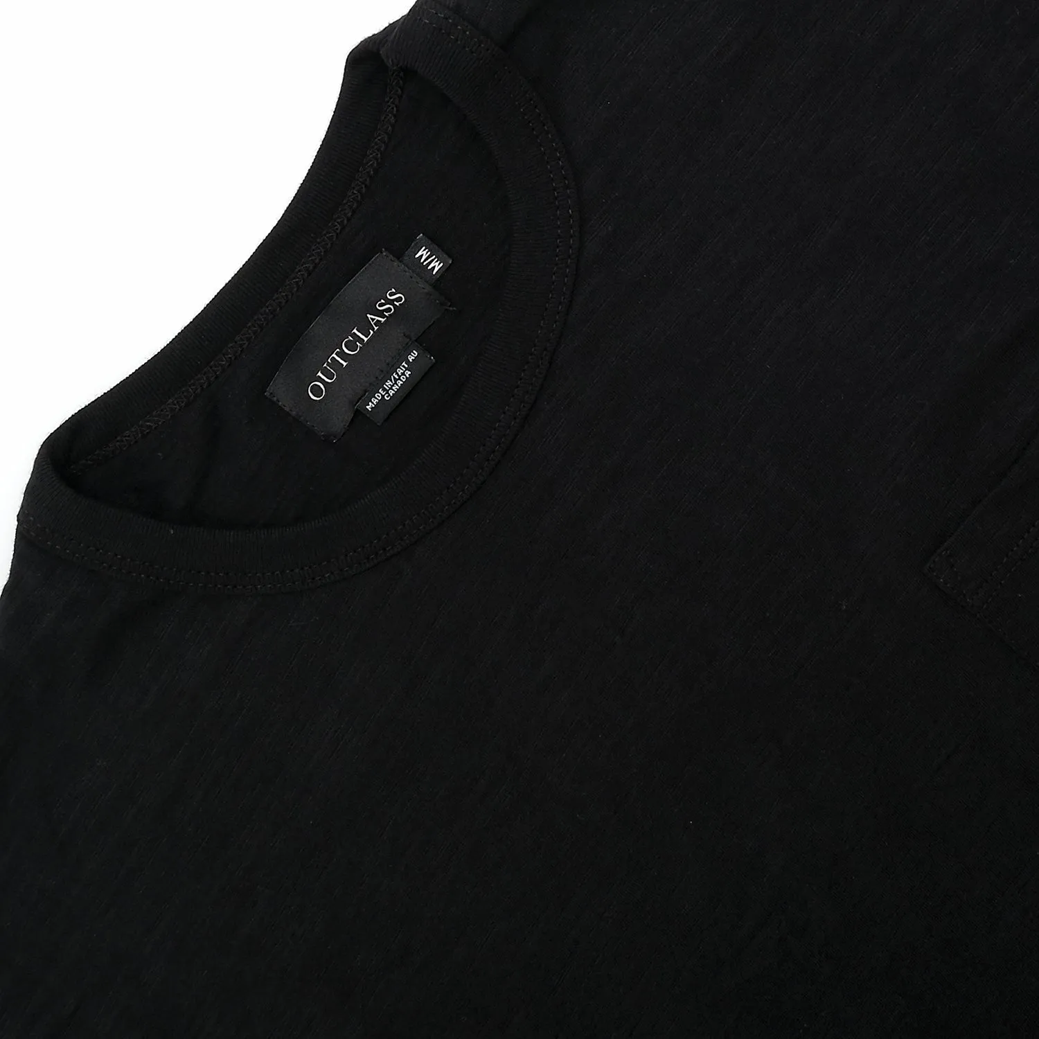 Black Slub L/S Pocket T-Shirt sold by Outclass product image thumbnail 2